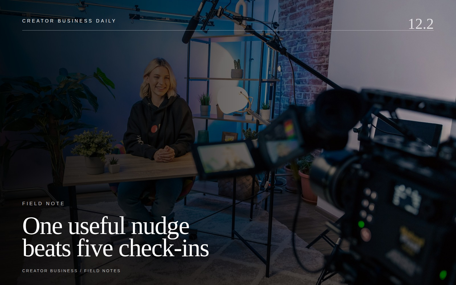 FOLLOW UP supporting editorial visual