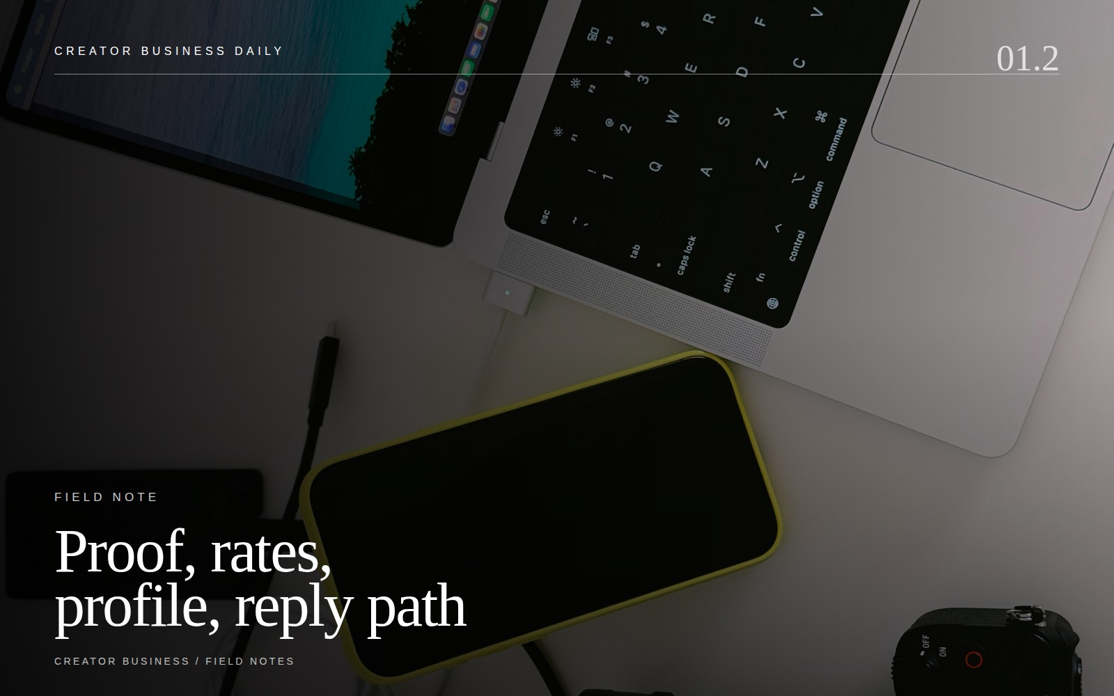 BRAND DEAL PAGE supporting editorial visual