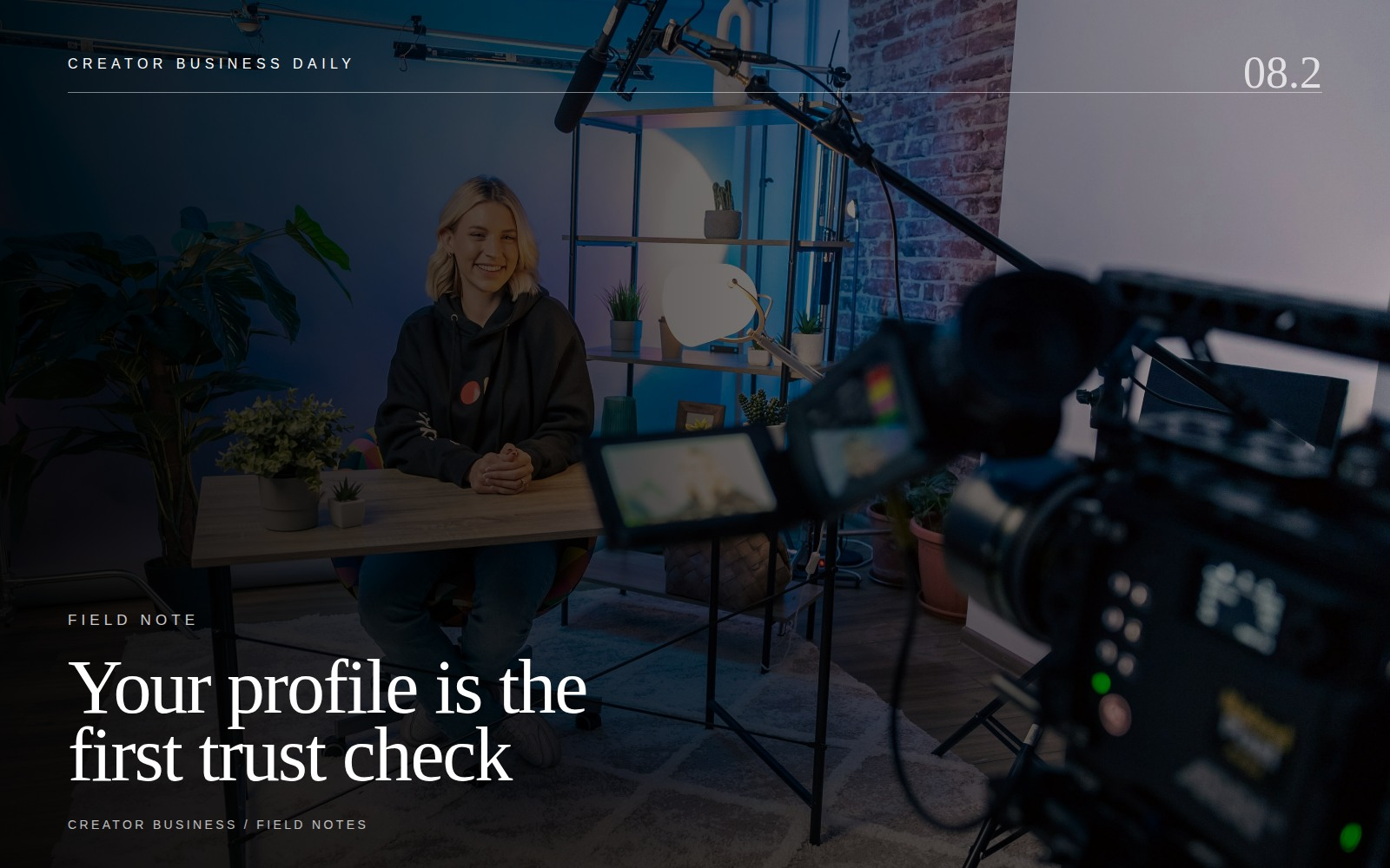 CREATOR PROFILE supporting editorial visual