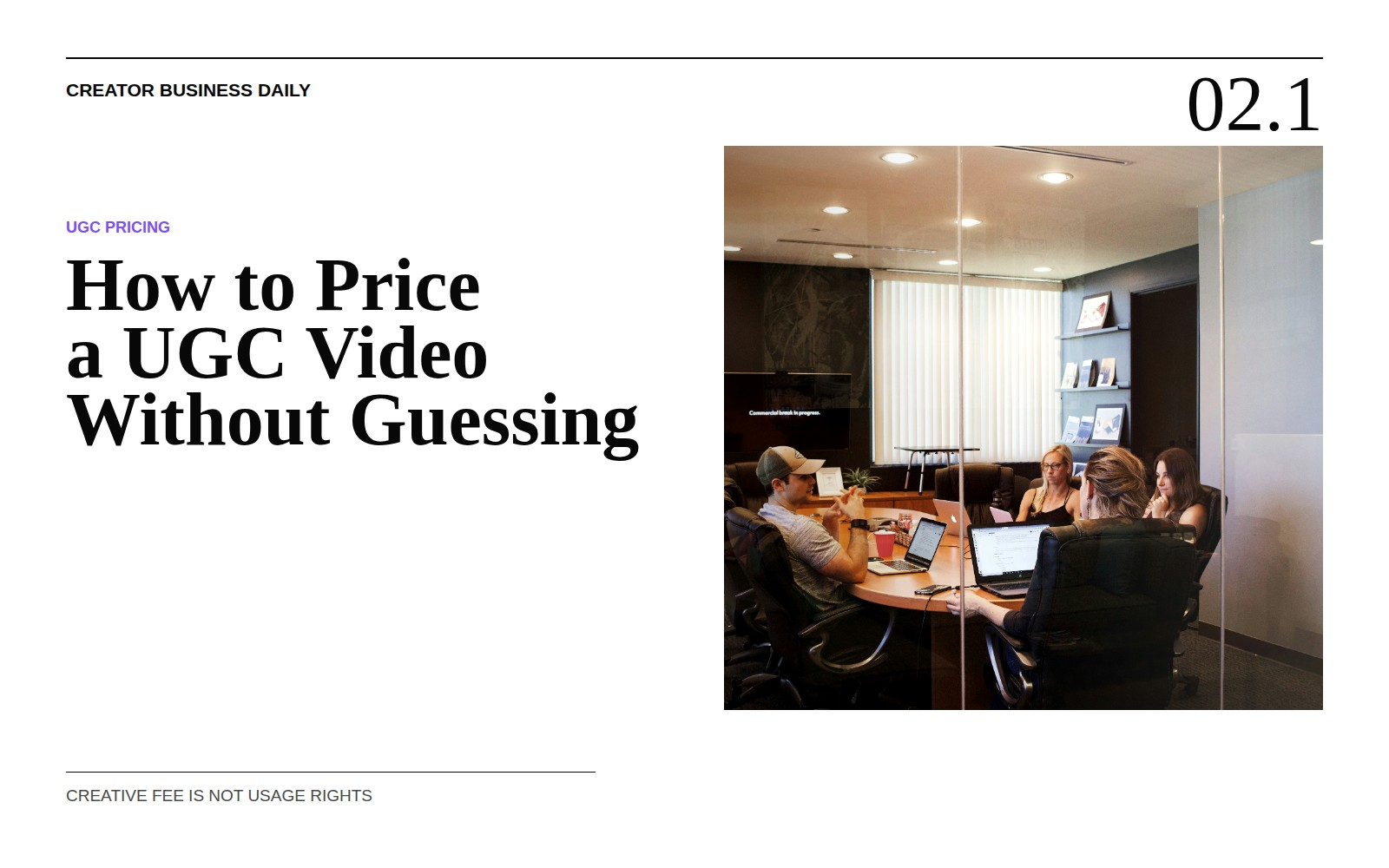 How to Price a UGC Video Without Guessing - Lead